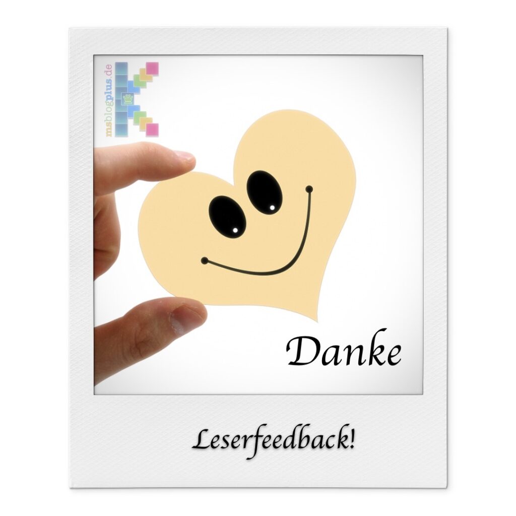 Leserfeedback - Danke