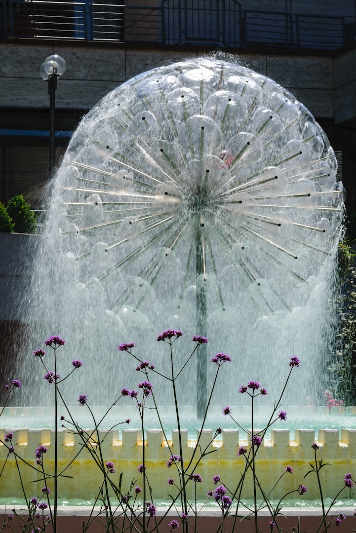 Brunnen auf dem Serenadenhof - Pusteblume