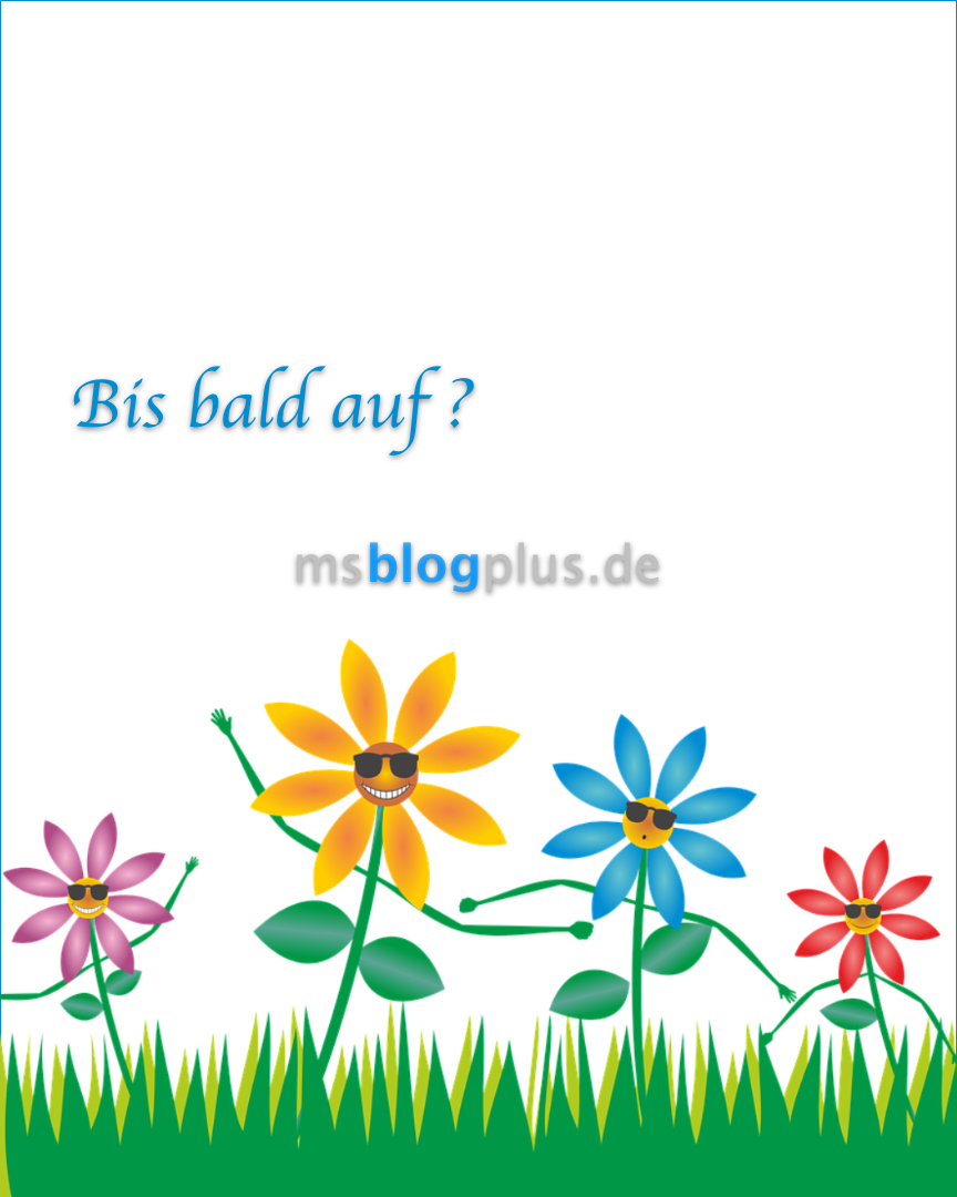 Bis bald auf msblogplus.de