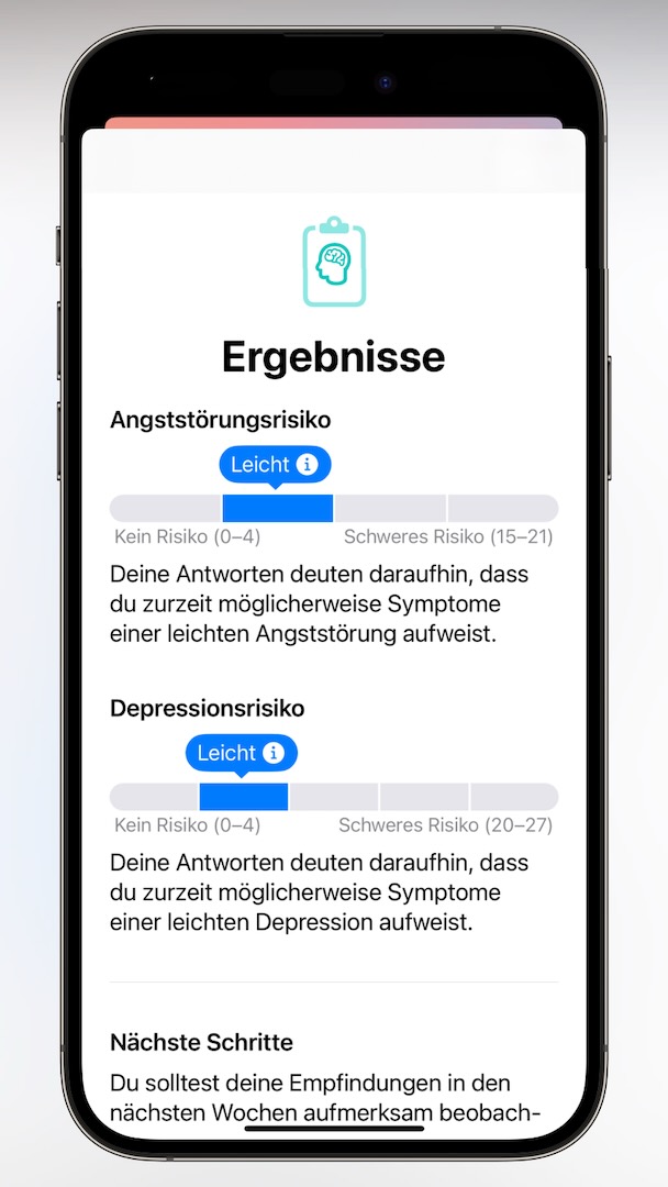 Fragebogen zu psychischer Gesundheit