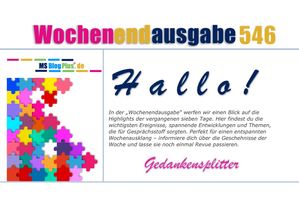 Wochenendausgabe 546