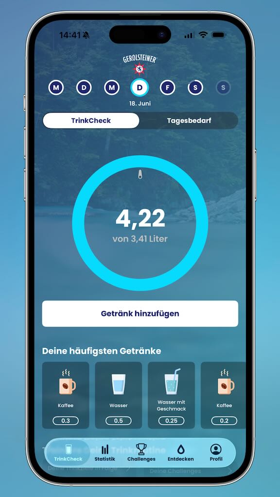 App zum Trinkverhalten