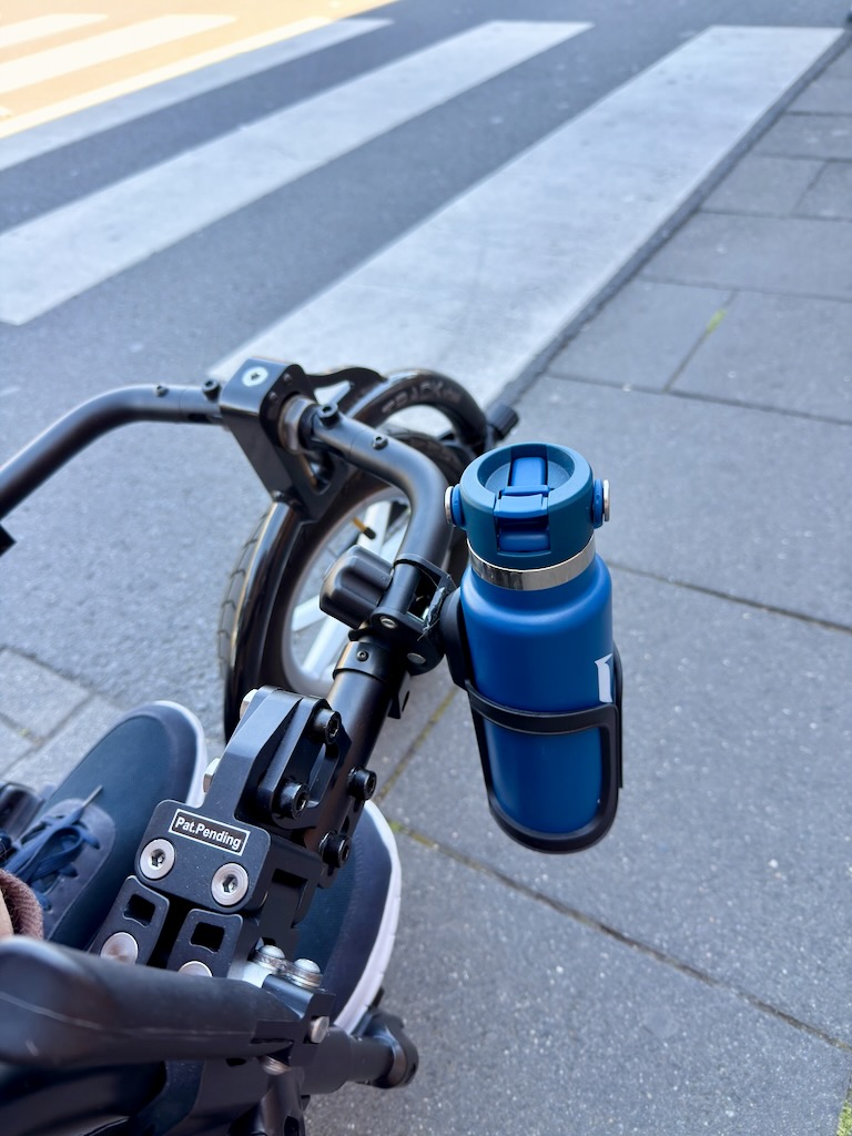 Wasserflasche am Freewheel